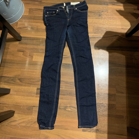 dark wash high waisted skinny rag & Bone jeans